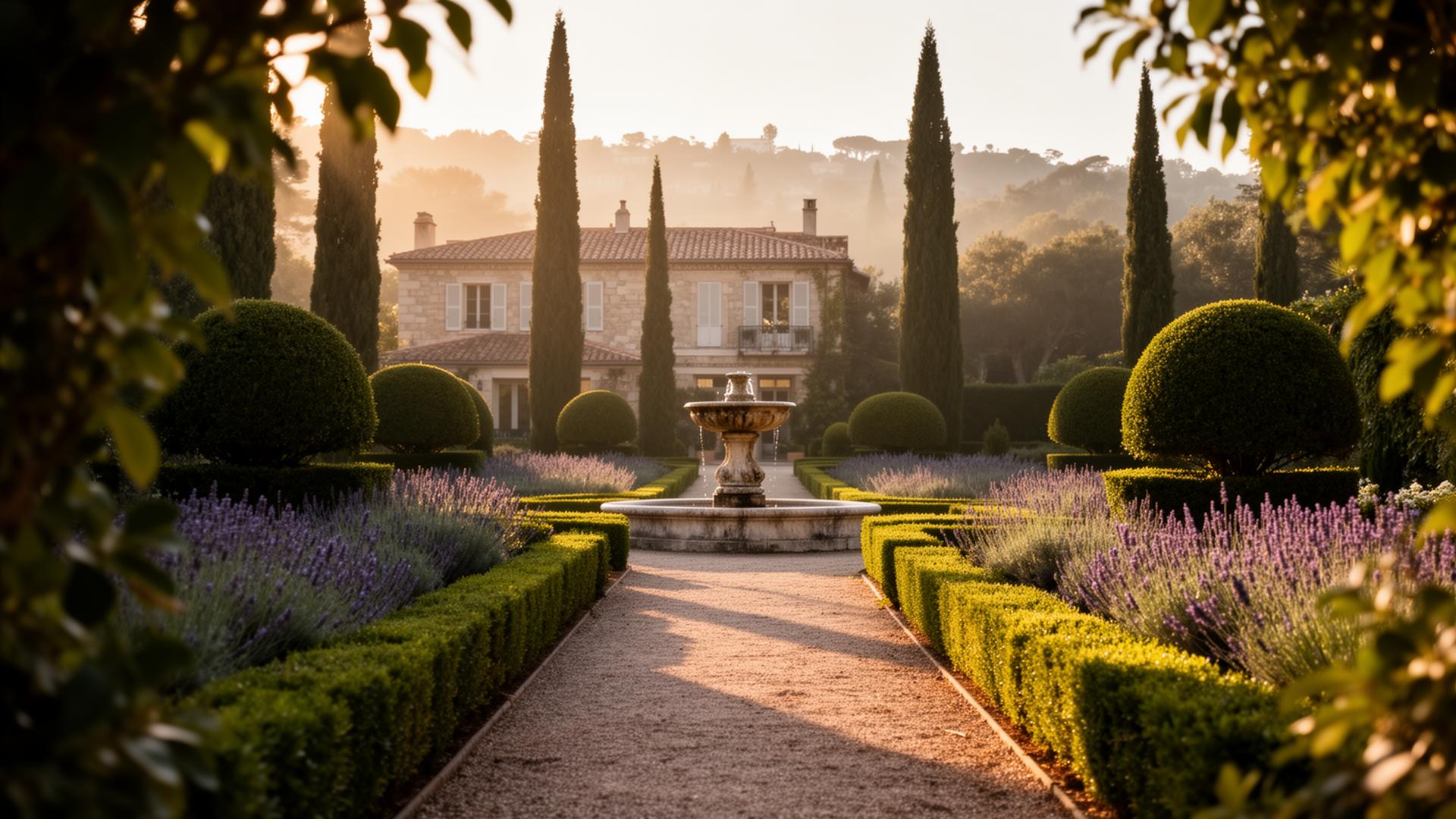 Domaine privé et jardin à la française — Alpes-Maritimes